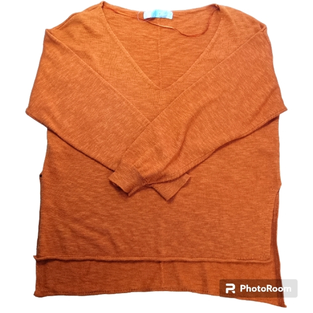 Free People Beach Women's Size Small Knit Sweater Burnt Orange NWOT